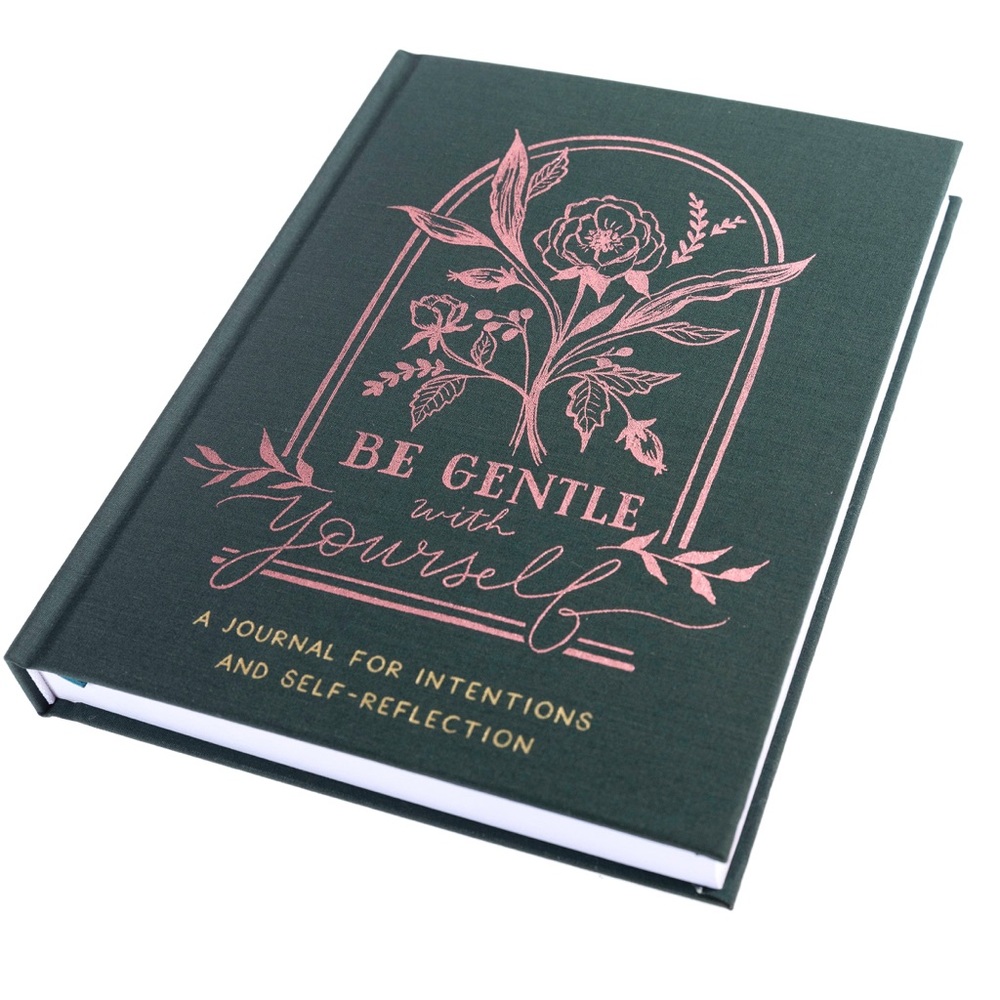 GRAPHIQUE DE FRANCE | Positive Self-Care Journal Green Fabric Hardcover 6x8